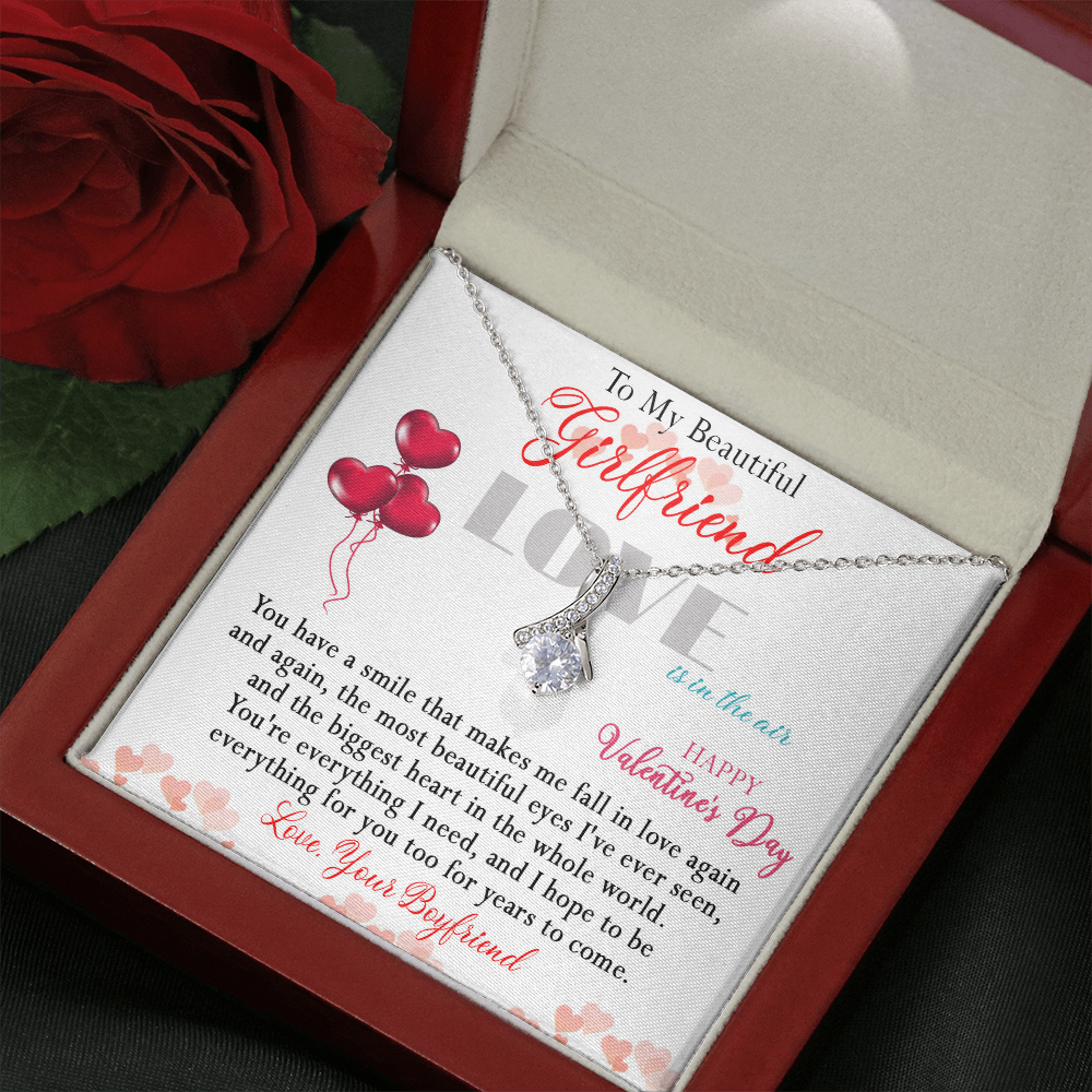 186B Necklace To Beautiful Girlfriend, Necklace Gift from Boyfriend, Valentine Gift