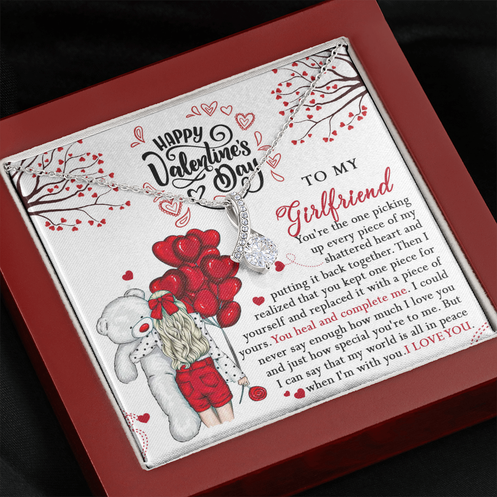 218B - Valentine Gift To my Girlfriend Knot Necklace from Boyfriend, Cute Love Gift