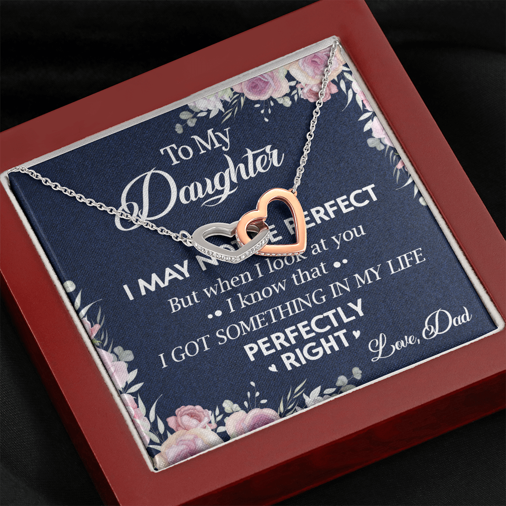 150D Necklace To My Daughter, Daughter Necklace Birthday Gift from Dad, I Love You