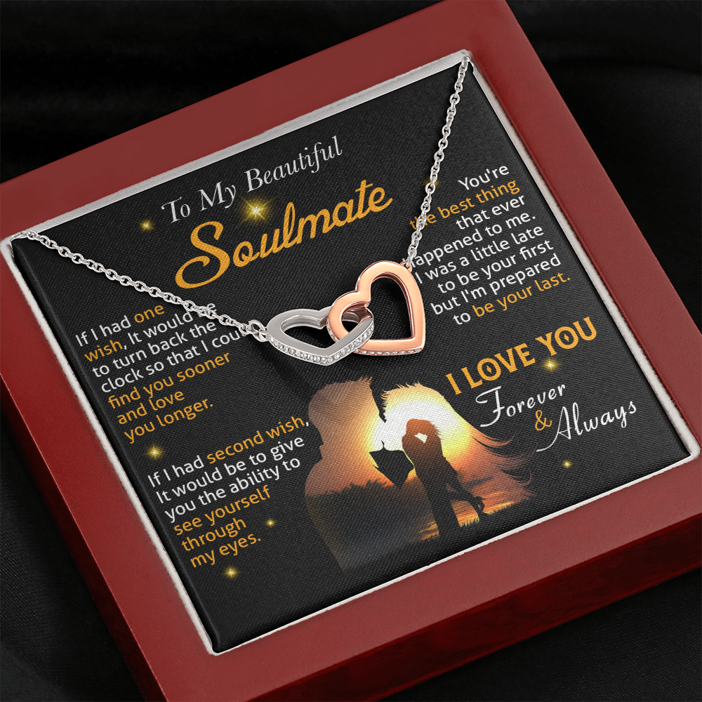 N0D To My Soulmate Necklace, Gift For Wife Girlfriend From Husband, Valentines Day