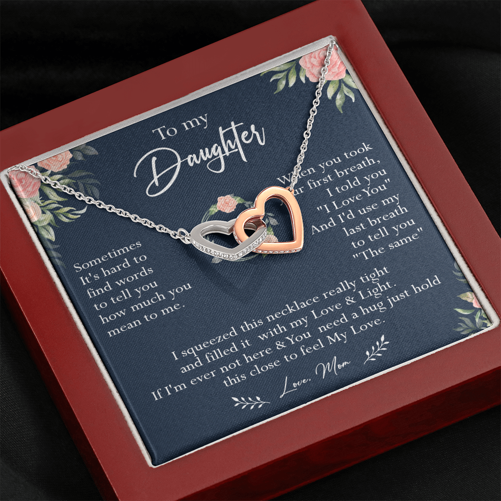 N378D To My Daughter Necklace, Necklace Gift For Daughter From Mom, Birthday Gift