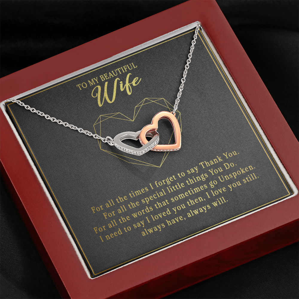 74D Necklace To Beautiful Wife, Cute Gift for Her From Husband, I LOVE YOU Forever
