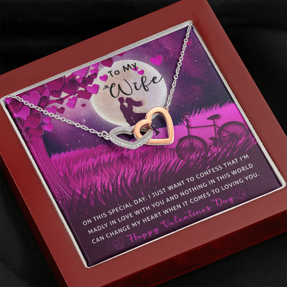 182D Necklace To my Wife, Valentine Gift for your Beautiful Wife, Valentine Necklace