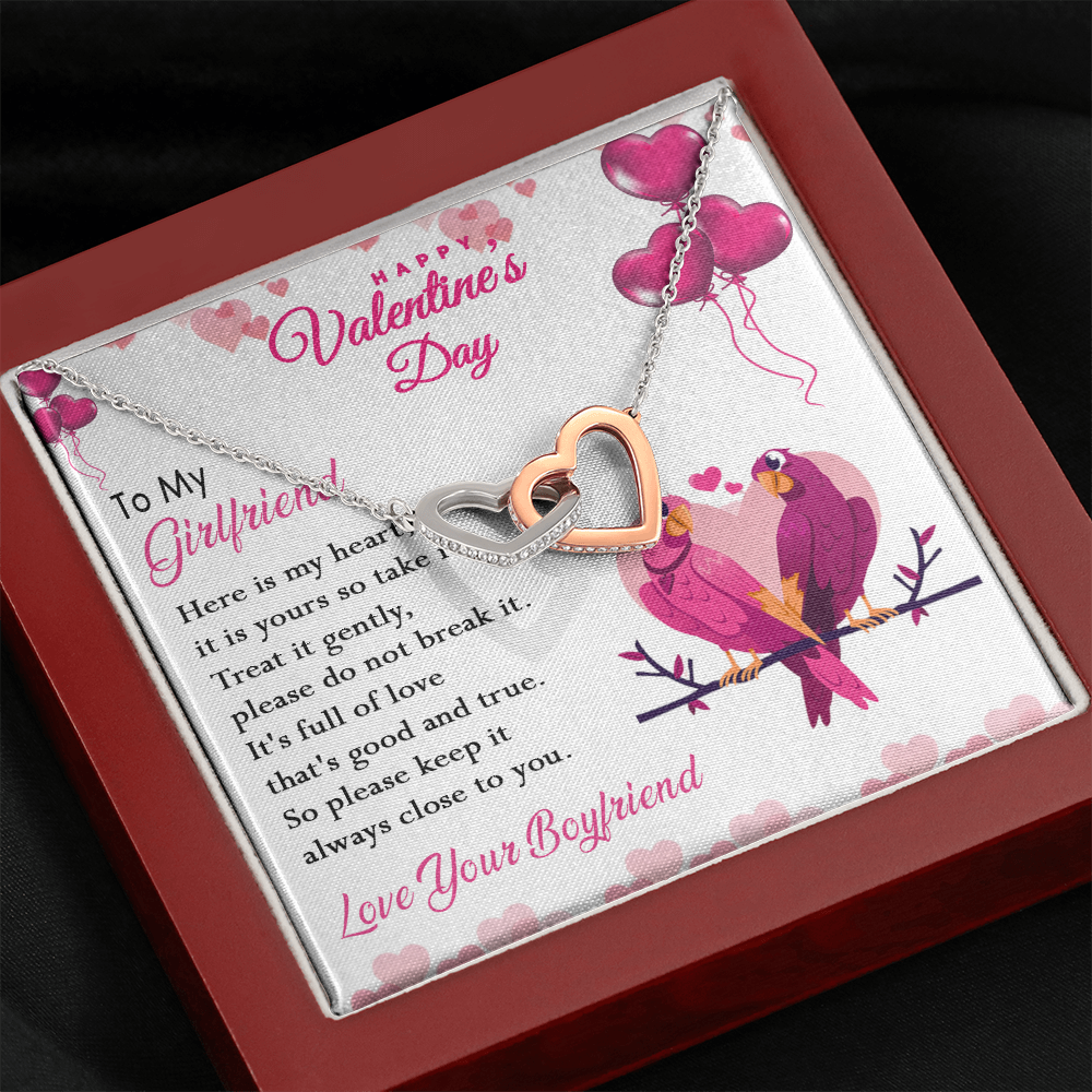 216D Happy Valentine's Day Gift, Necklace To my Girlfriend, Necklace Love Couple Bird