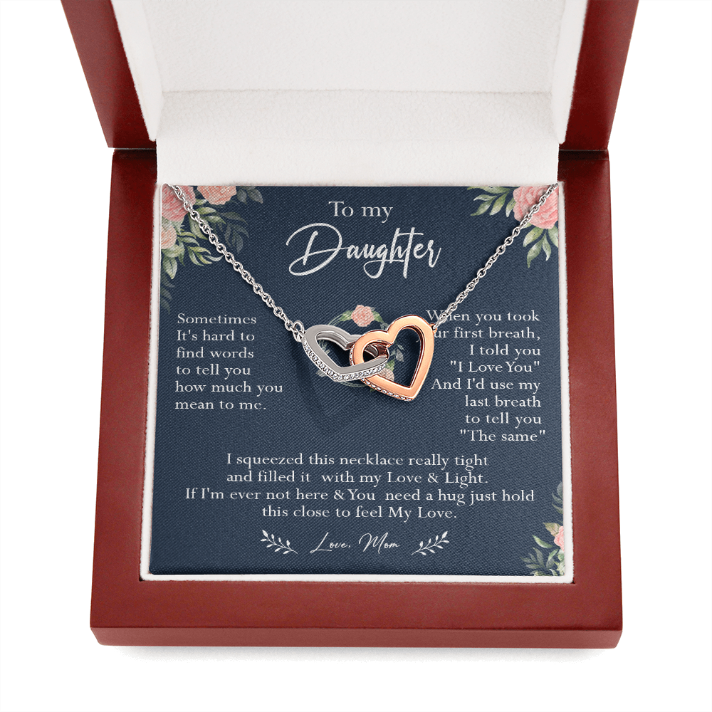 N378D To My Daughter Necklace, Necklace Gift For Daughter From Mom, Birthday Gift