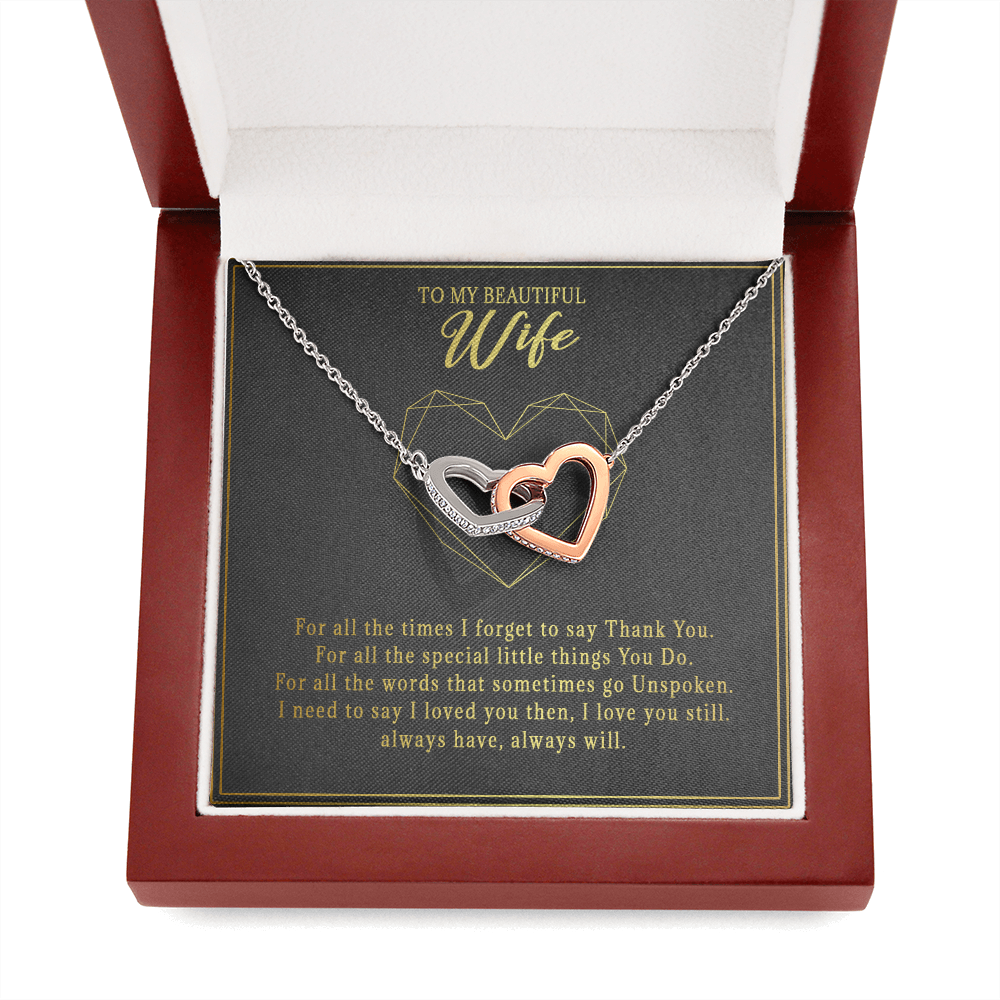 74D Necklace To Beautiful Wife, Cute Gift for Her From Husband, I LOVE YOU Forever