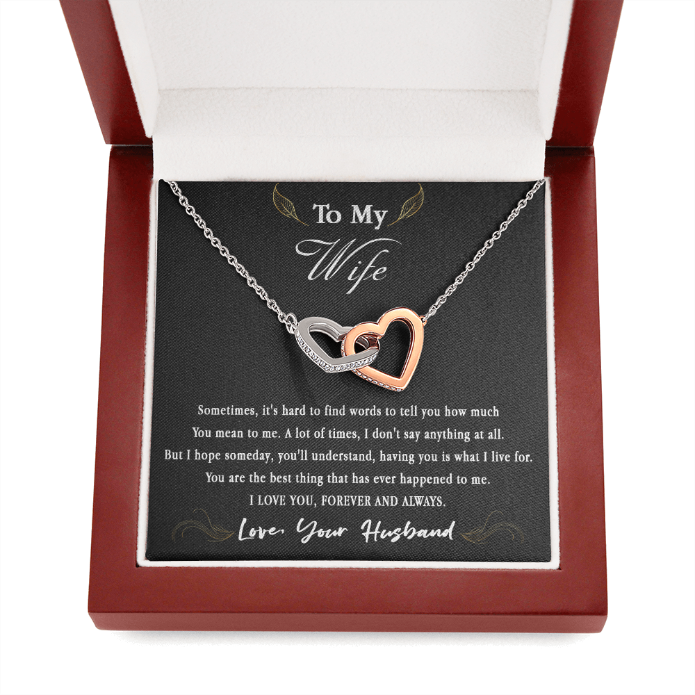 66D Love Gift To My Wife, Women Necklace for Her from Husband I LOVE YOU Forever