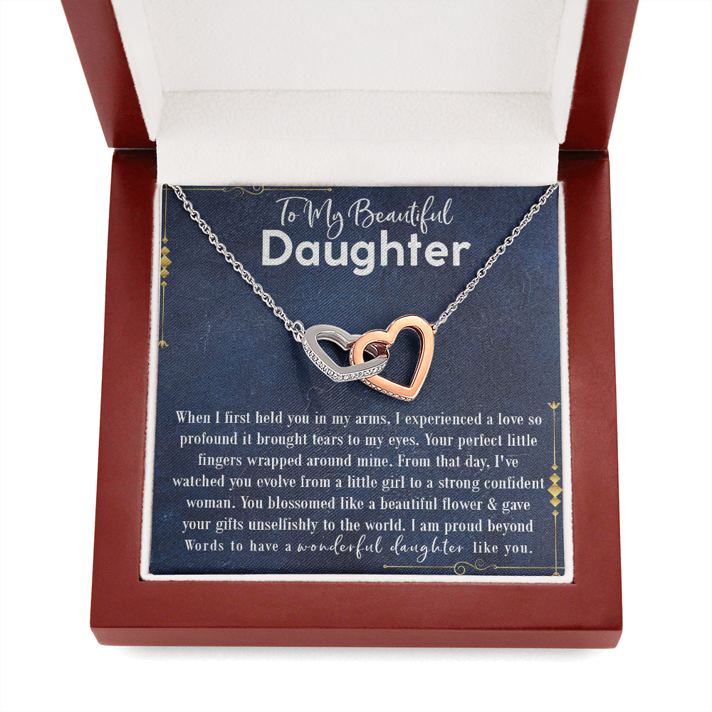 9D To My Beautiful Daughter Love Gift Luxury Alluring Beauty Necklace For Daughter