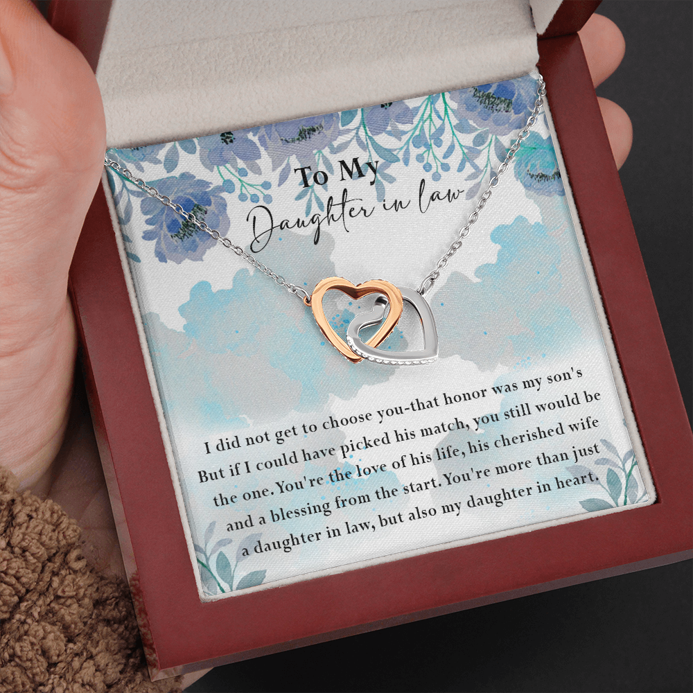 134D Necklace My Daughter In Law, Gift for Beautiful Daughter, My Daughter In Heart
