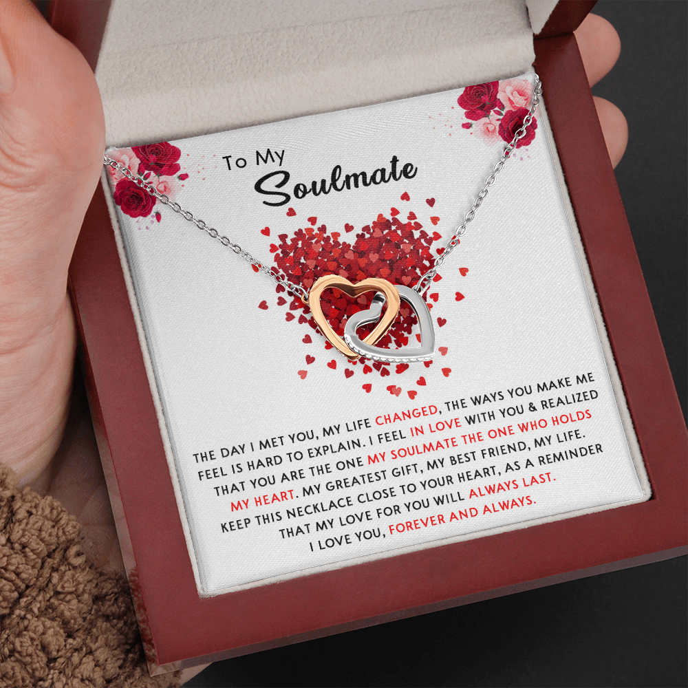 176D Necklace To My Soulmate, Necklace Gift for Women, I LOVE YOU Forever & Always