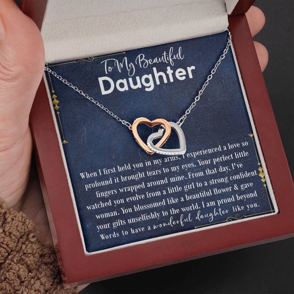 9D To My Beautiful Daughter Love Gift Luxury Alluring Beauty Necklace For Daughter