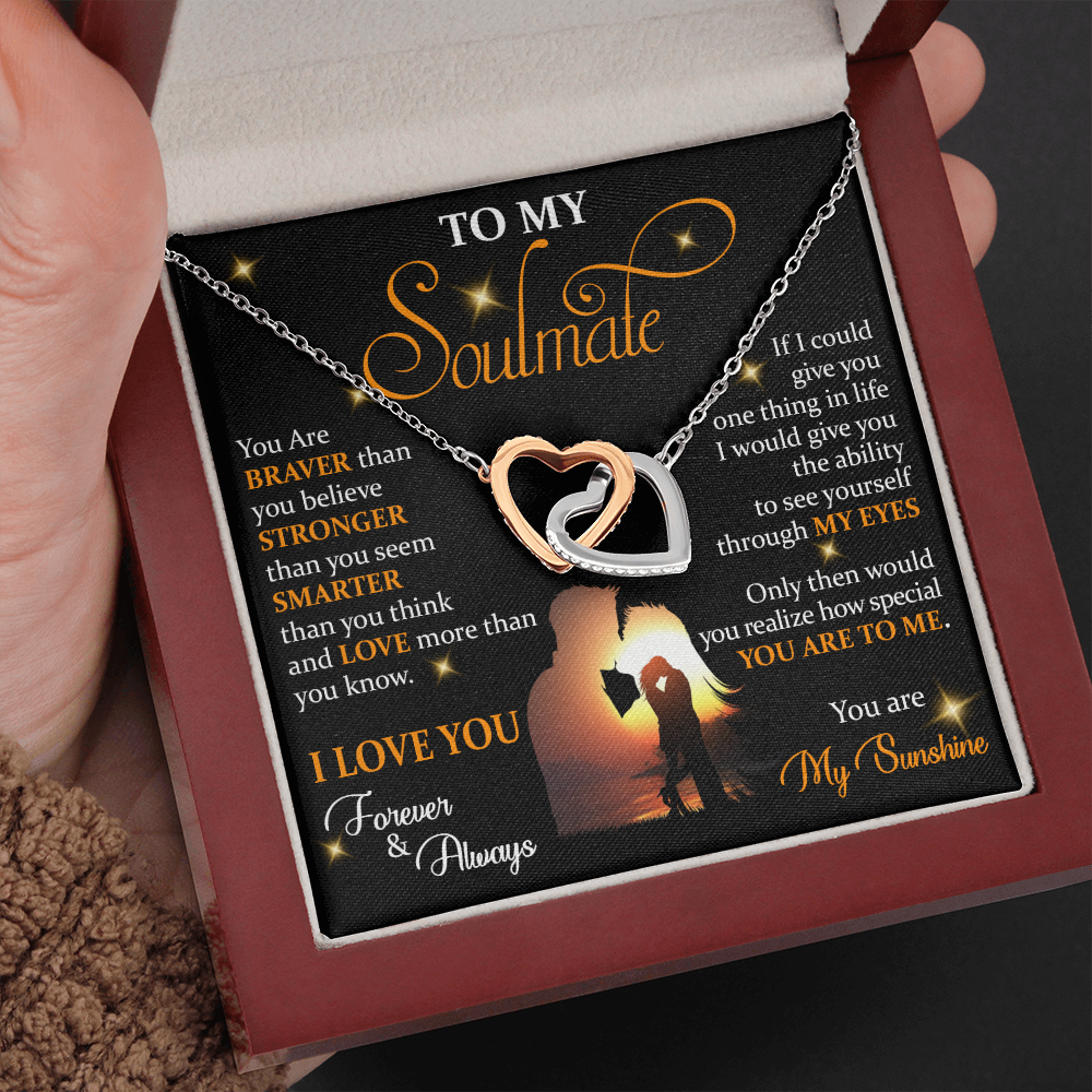 Q1D To My Soulmate Necklace, Gift For Wife Girlfriend From Husband, Love My Sunshine