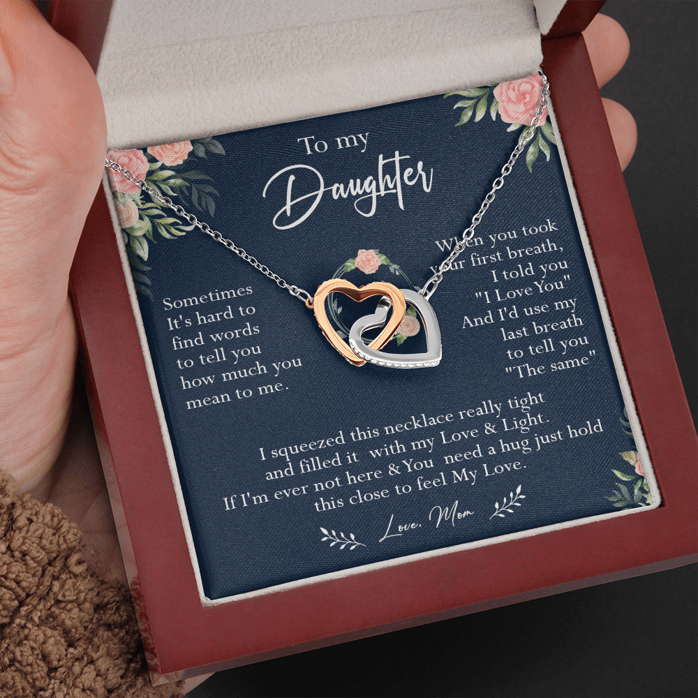 N378D To My Daughter Necklace, Necklace Gift For Daughter From Mom, Birthday Gift