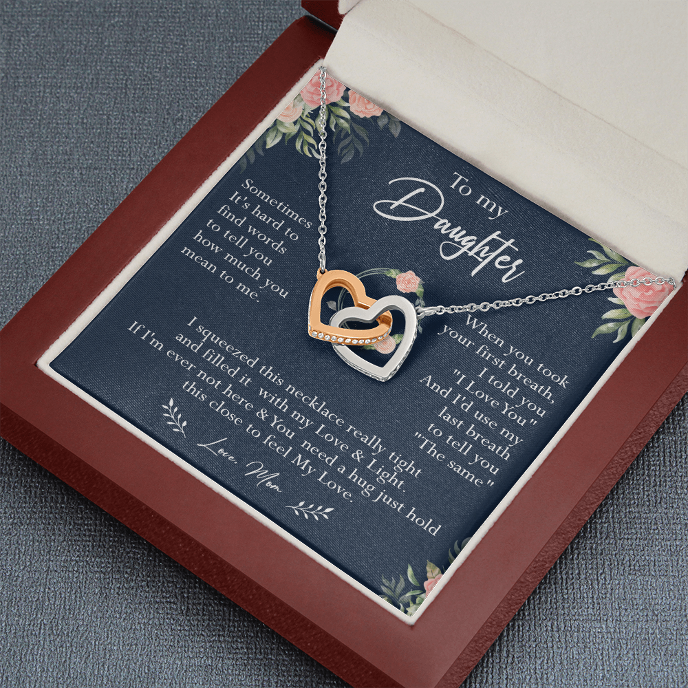 N378D To My Daughter Necklace, Necklace Gift For Daughter From Mom, Birthday Gift