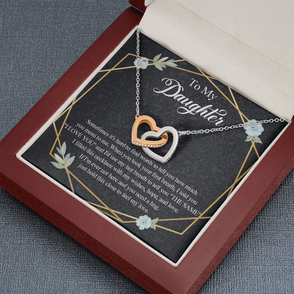 1D Heart Necklace To My Daughter Birthday Gift from Dad, Mom for Beautiful Daughter