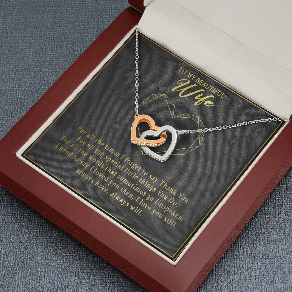 74D Necklace To Beautiful Wife, Cute Gift for Her From Husband, I LOVE YOU Forever