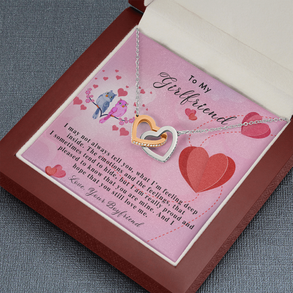 255D Necklace To My Girlfriend, Gift for Her From Boyfriend, Loving Couple Birds Gift