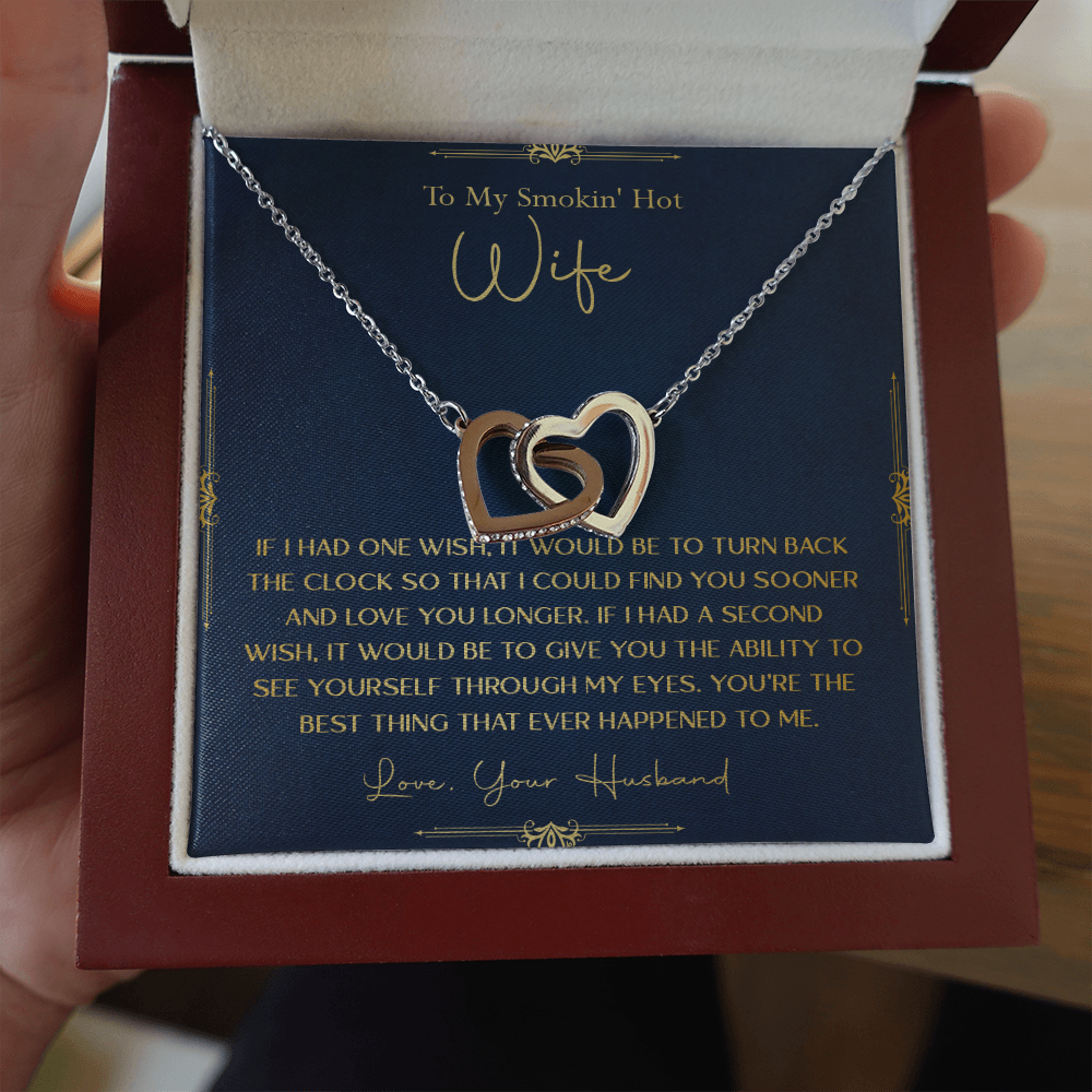 170D Necklace Gift To My Smokin Hot Wife, Gift for Her From Husband, Valentine Gift