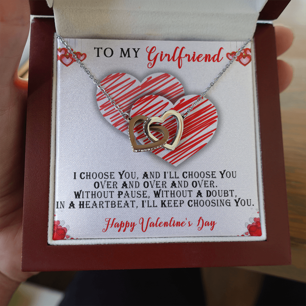 219D To my Girlfriend Knot Necklace, Cute Love Gift, Valentine Gift from Boyfriend