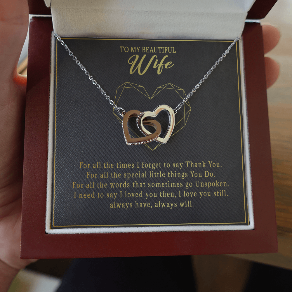 74D Necklace To Beautiful Wife, Cute Gift for Her From Husband, I LOVE YOU Forever