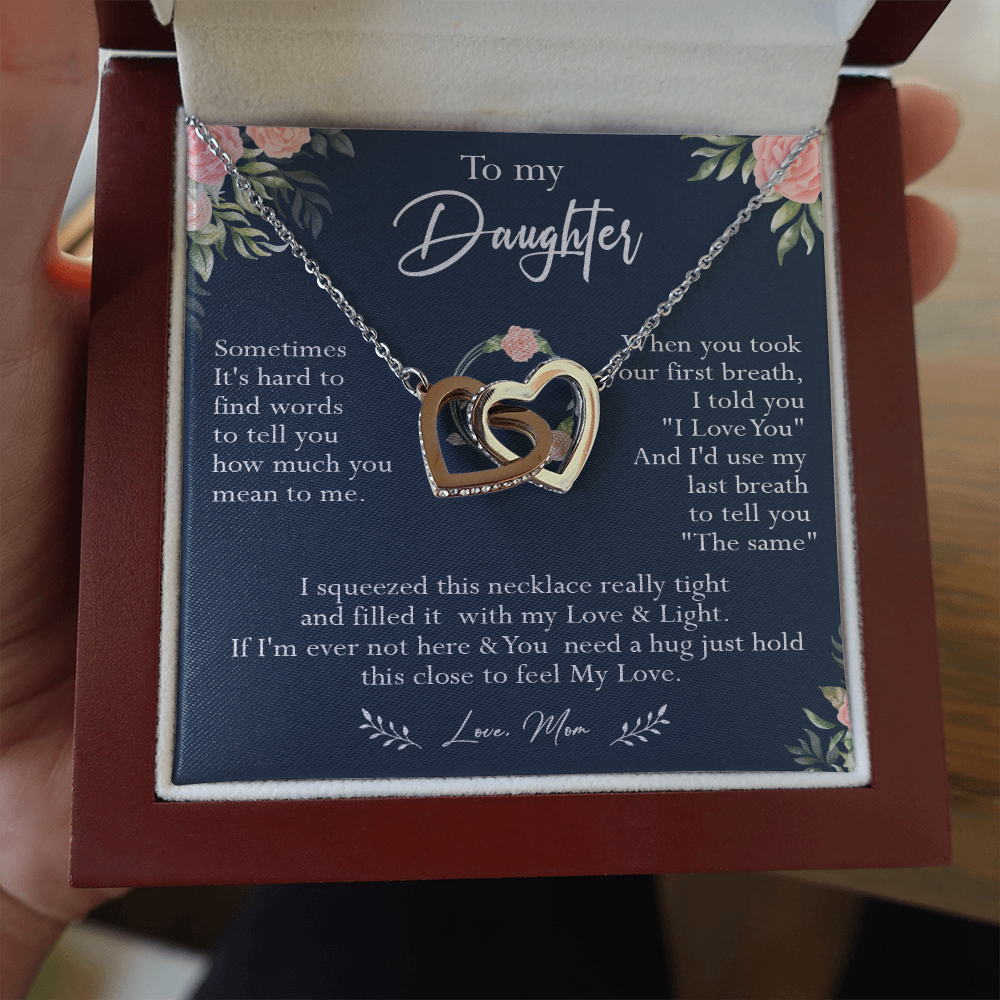 N378D To My Daughter Necklace, Necklace Gift For Daughter From Mom, Birthday Gift