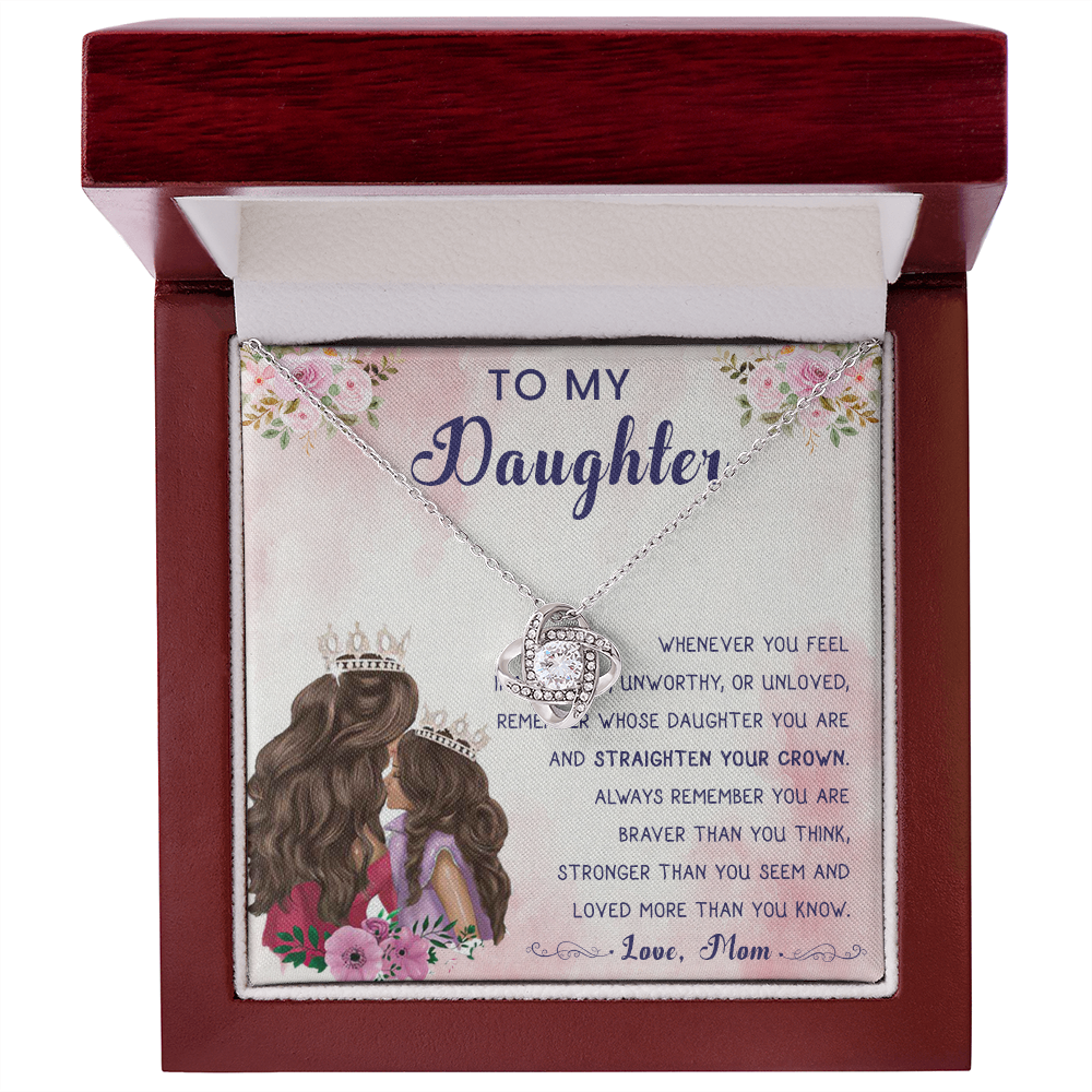 56A To My Daughter Necklace, Gift For Daughter From Mom, Daughter Mother Necklace