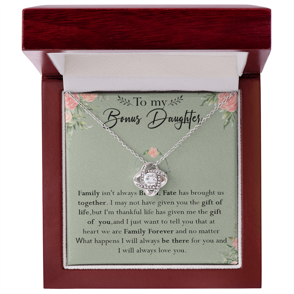 52A To my Bonus Daughter Necklace, Bonus Daughter, Step Daughter Gift, Gift Birthday