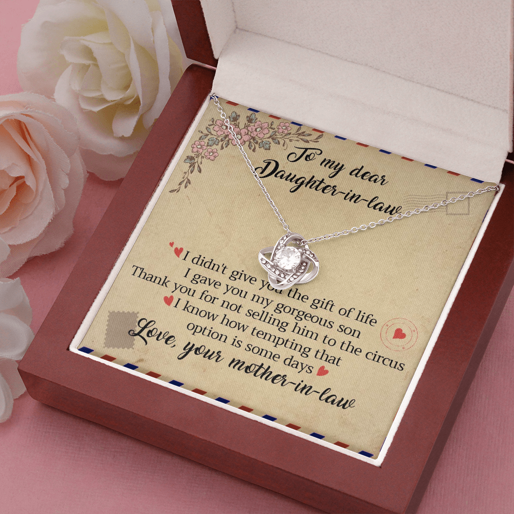 11A Letter To My Daughter-In-Law Necklace, Gift For Daughter In Law from Mother Mom