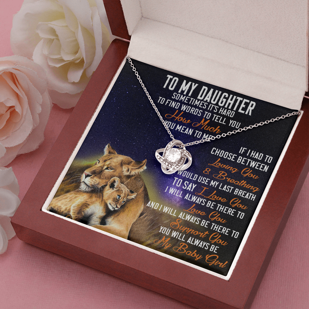 42A Lion To My Daughter Necklace, Gift Birthday, Necklace Gift For Daughter