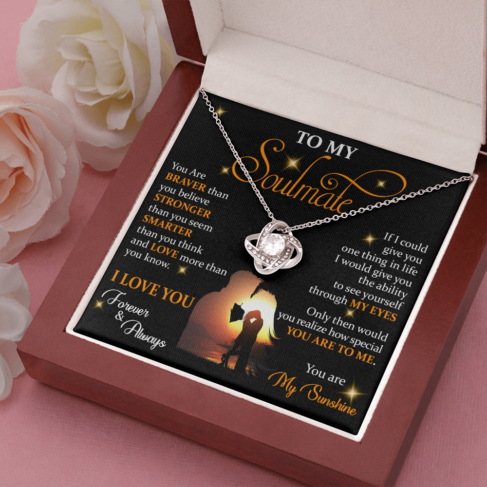 Q1A To My Soulmate Necklace, Gift For Wife Girlfriend From Husband, Love My Sunshine
