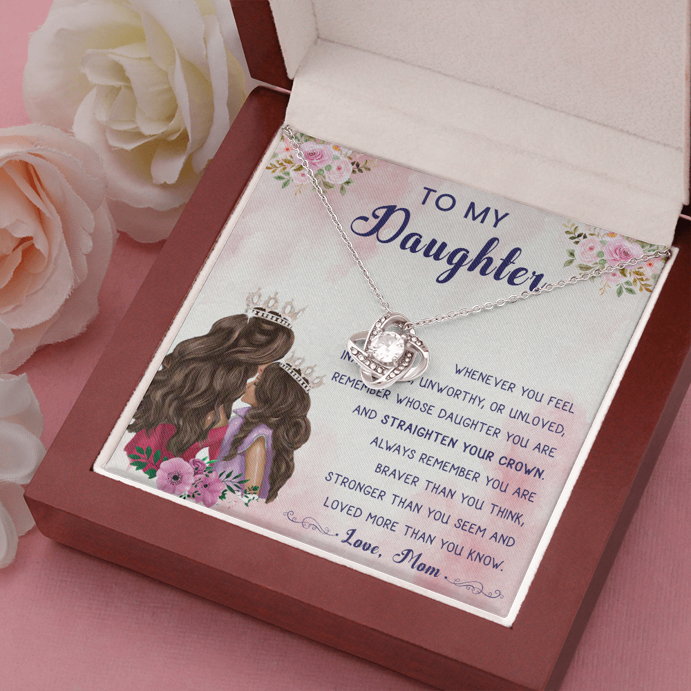 56A To My Daughter Necklace, Gift For Daughter From Mom, Daughter Mother Necklace