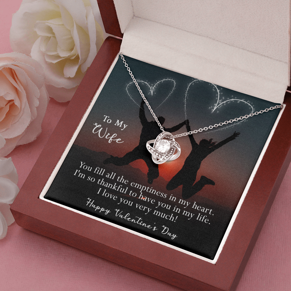 184A Women Necklace To my Wife, Valentine Gift from Husband, Happy Valentine's Day