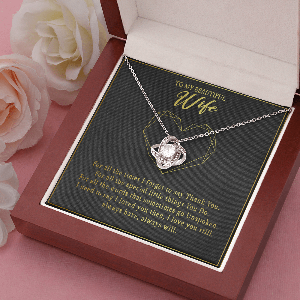 74A Necklace To Beautiful Wife, Cute Gift for Her From Husband, I LOVE YOU Forever