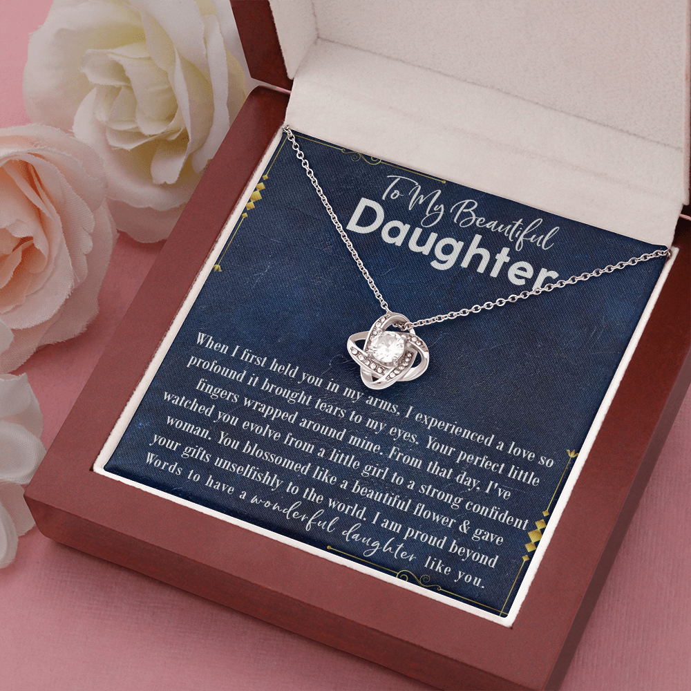9A To My Beautiful Daughter Love Gift Luxury Alluring Beauty Necklace For Daughter