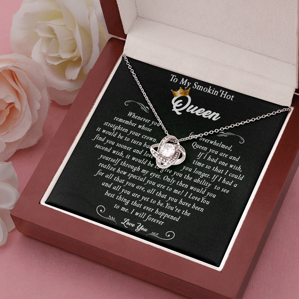 N369A To My Smokin Hot Queen Crown Necklace Gift For Wife Soulmate Valentines Day Gift