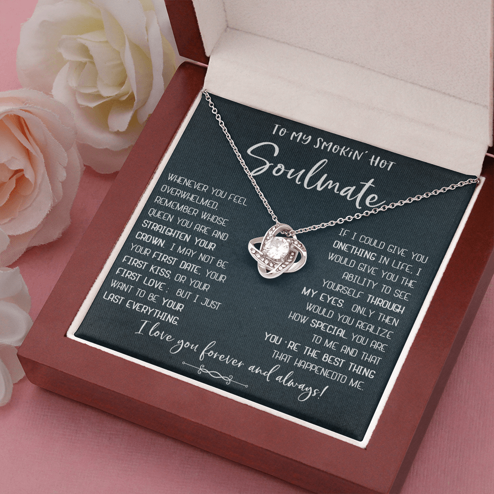 N372A To My Soulmate Necklace, Valentines Gift For Her Birthday Gift For Soulmate Wife