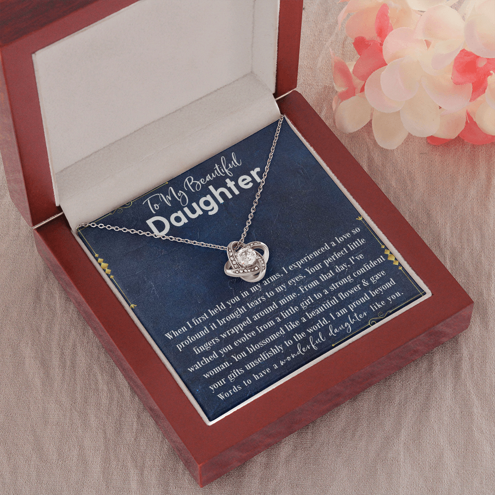9A To My Beautiful Daughter Love Gift Luxury Alluring Beauty Necklace For Daughter