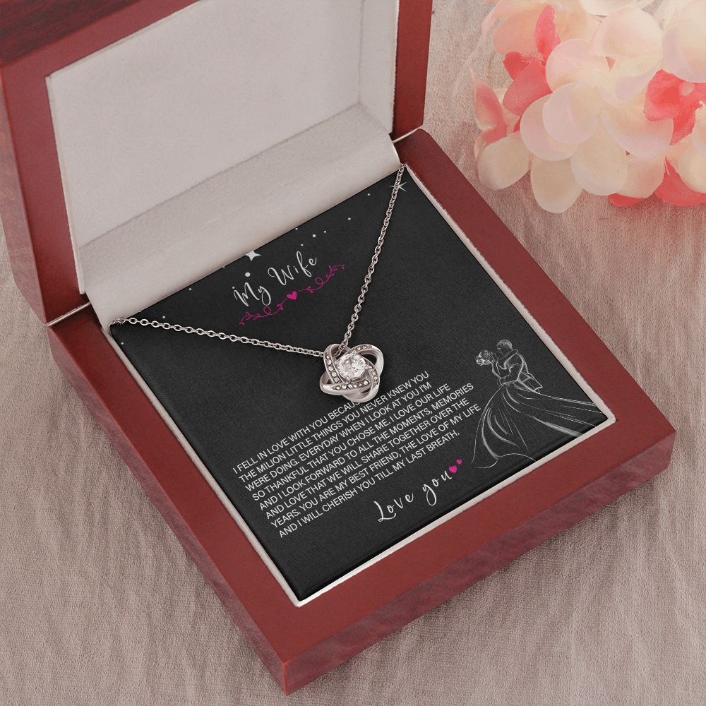 62A Love Necklace To My Wife, Gift for Her, Beautiful Wife Necklace From Husband