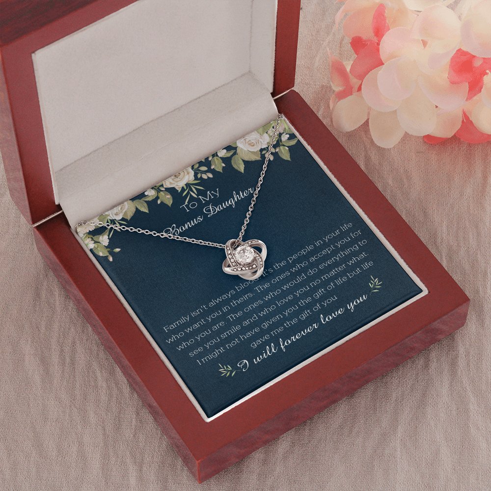 23A To My Bonus Daughter Necklace, I Will Forever Love You, Gift Birthday, Holiday