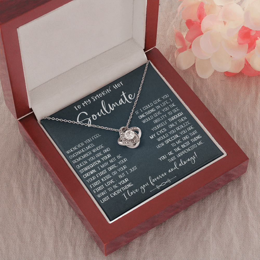 N372A To My Soulmate Necklace, Valentines Gift For Her Birthday Gift For Soulmate Wife