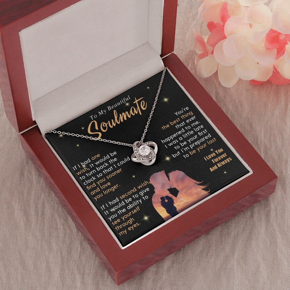 N352A To My Soulmate Necklace, Gift For Wife Girlfriend From Husband, Valentines Day
