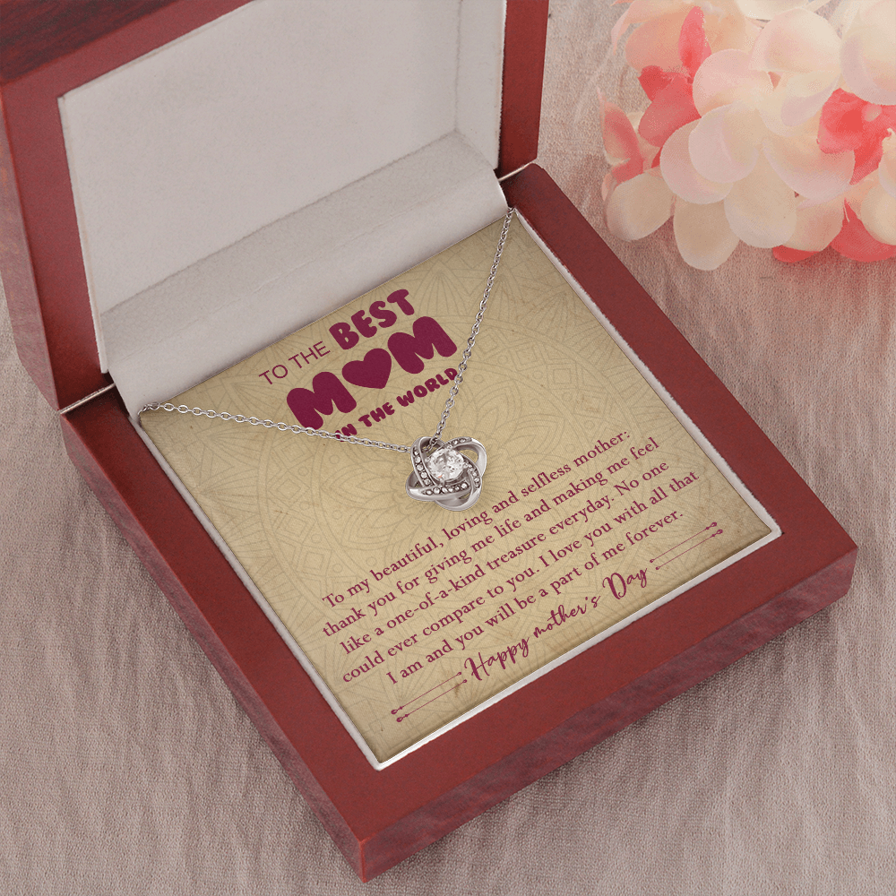 406A To The Best Mom In The World Necklace, Happy Morther's Day Gift For Mom