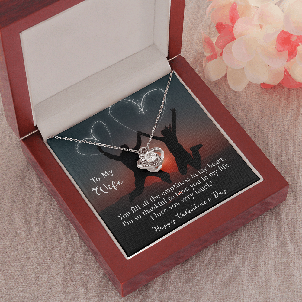 184A Women Necklace To my Wife, Valentine Gift from Husband, Happy Valentine's Day