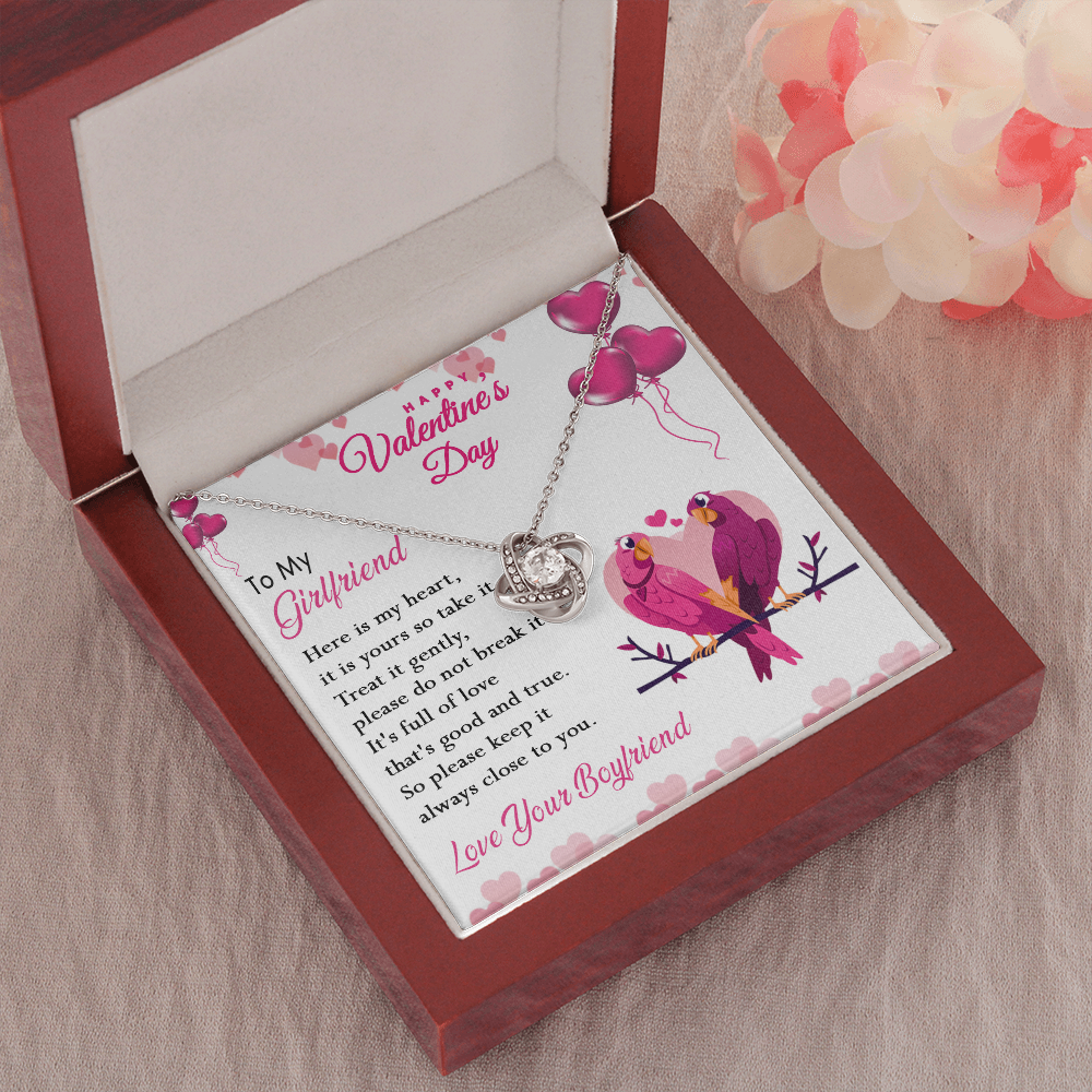 216A - Happy Valentine's Day Gift, Necklace To my Girlfriend, Necklace Love Couple Bird