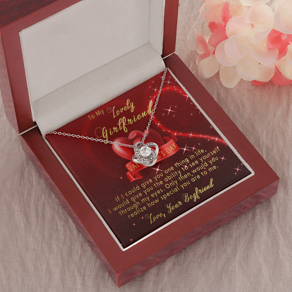 191A - Necklace To my lovely Girlfriend, Women Girl Necklace, Valentine's Day Gift
