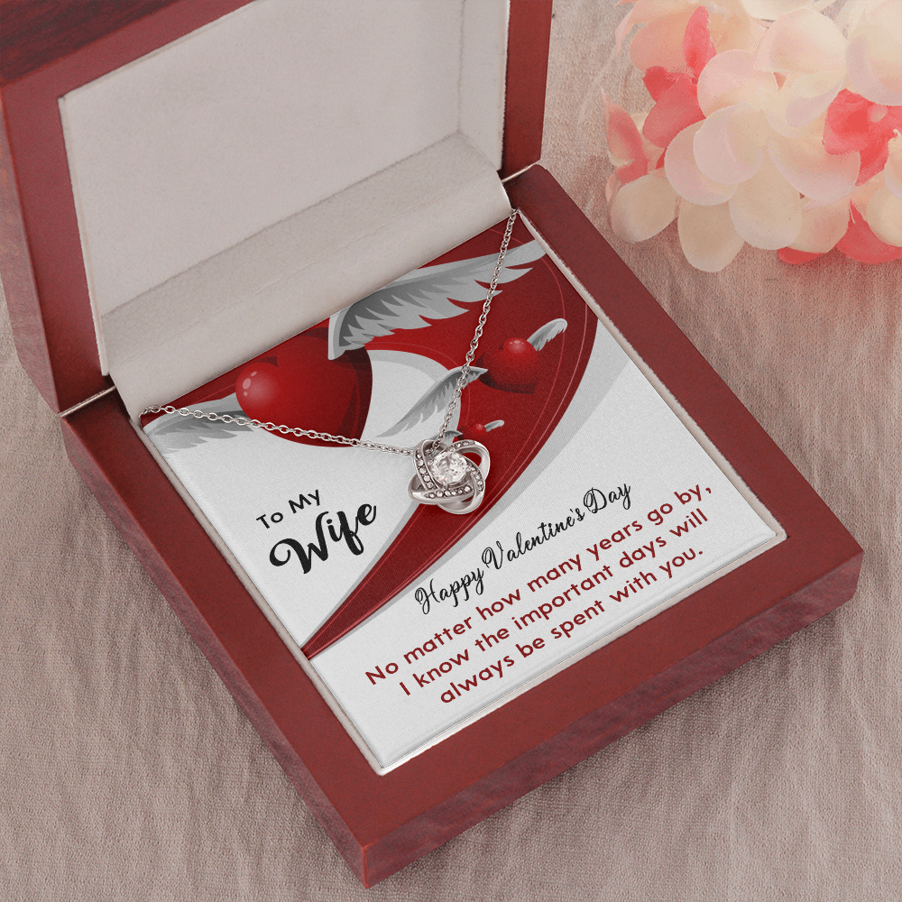 196A - Happy Valentine's Day Gift, Necklace To my Wife, Love Heart Women Necklace