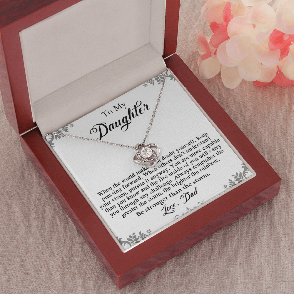 141A To My Daughter Necklace, Perfect Gift for Daughter From Dad, I Love You Daughter