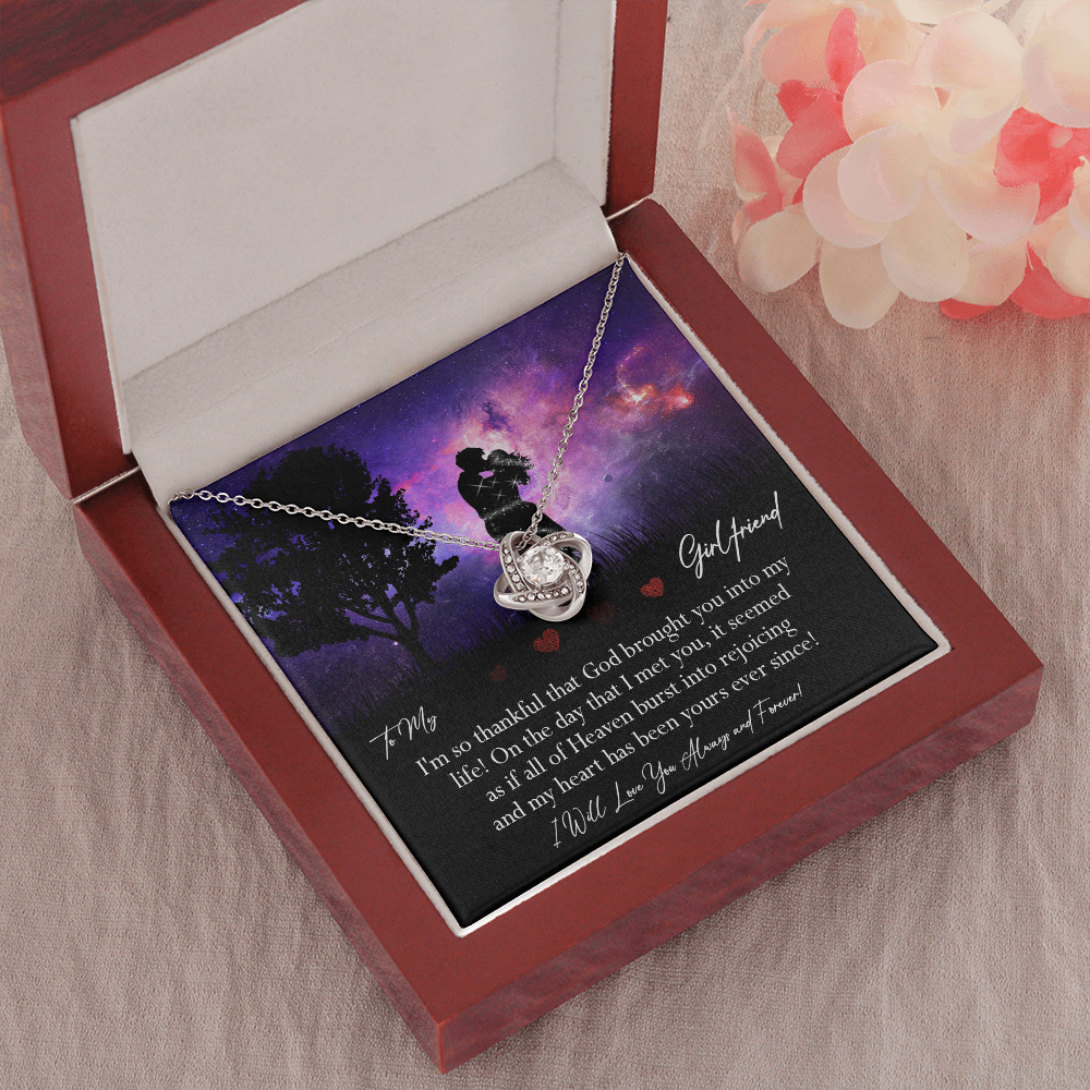 N364A To My Girlfriend Valentines Day, Valentines Day Heart Necklace for my Girlfriend