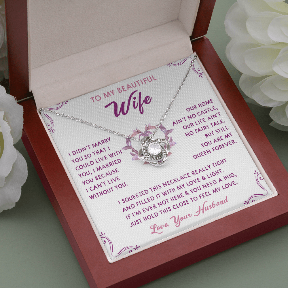 168A Necklace Gift To My Beautiful Wife, Gift for Her From Husband, Valentine Gift