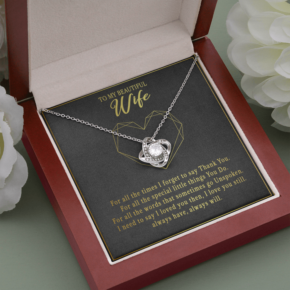 74A Necklace To Beautiful Wife, Cute Gift for Her From Husband, I LOVE YOU Forever